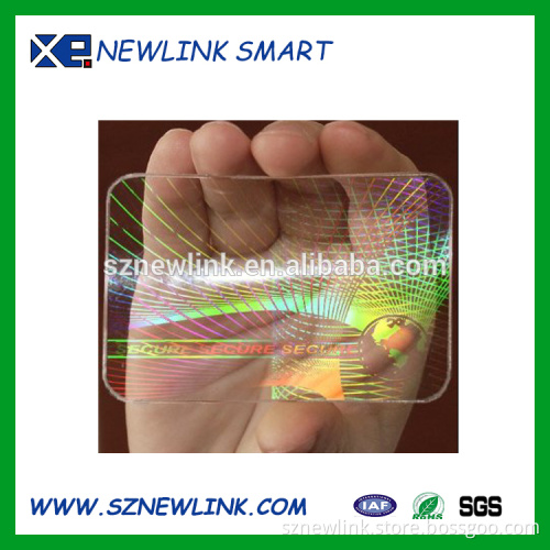 Transparent / Clear PVC Cards With Hologram for ID Cards